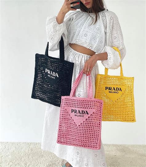 prada yarn bag|prada summer tote bag.